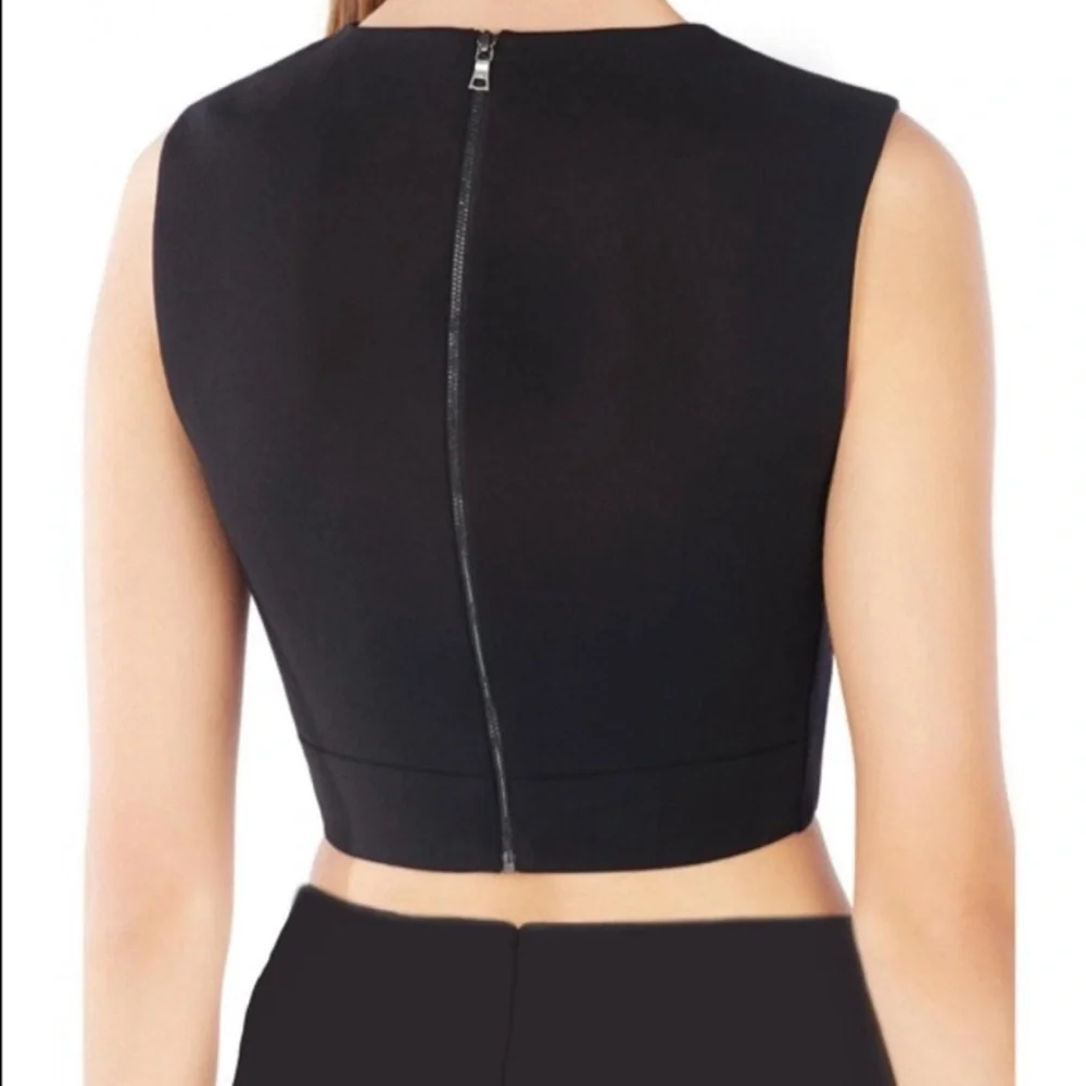 NWT BCBG MaxAzria Binx Crop Top - Black - Picture 2 of 6